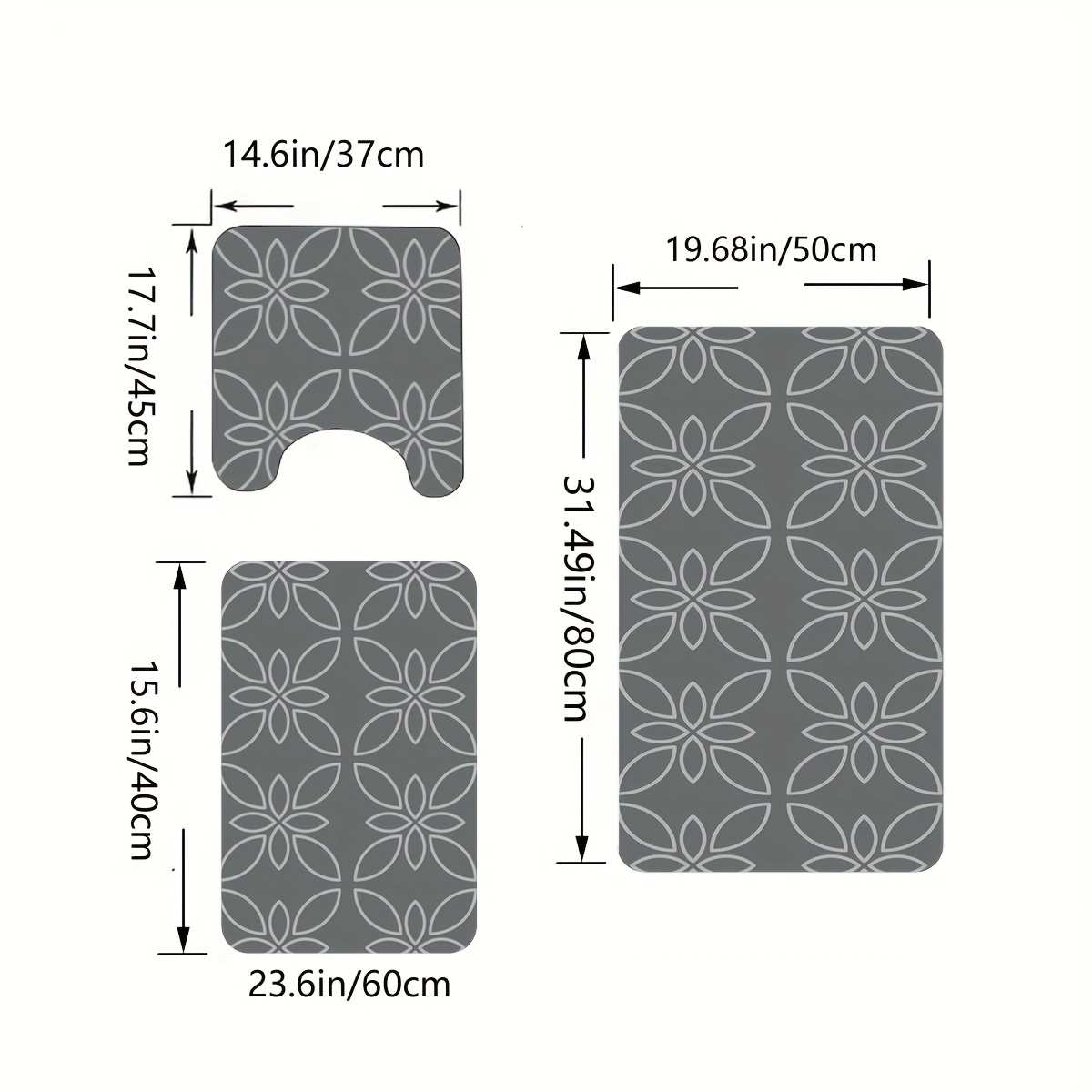 1pc Memory Sponge Bath Mat With Grid Pattern, Non-slip And Moisture-proof