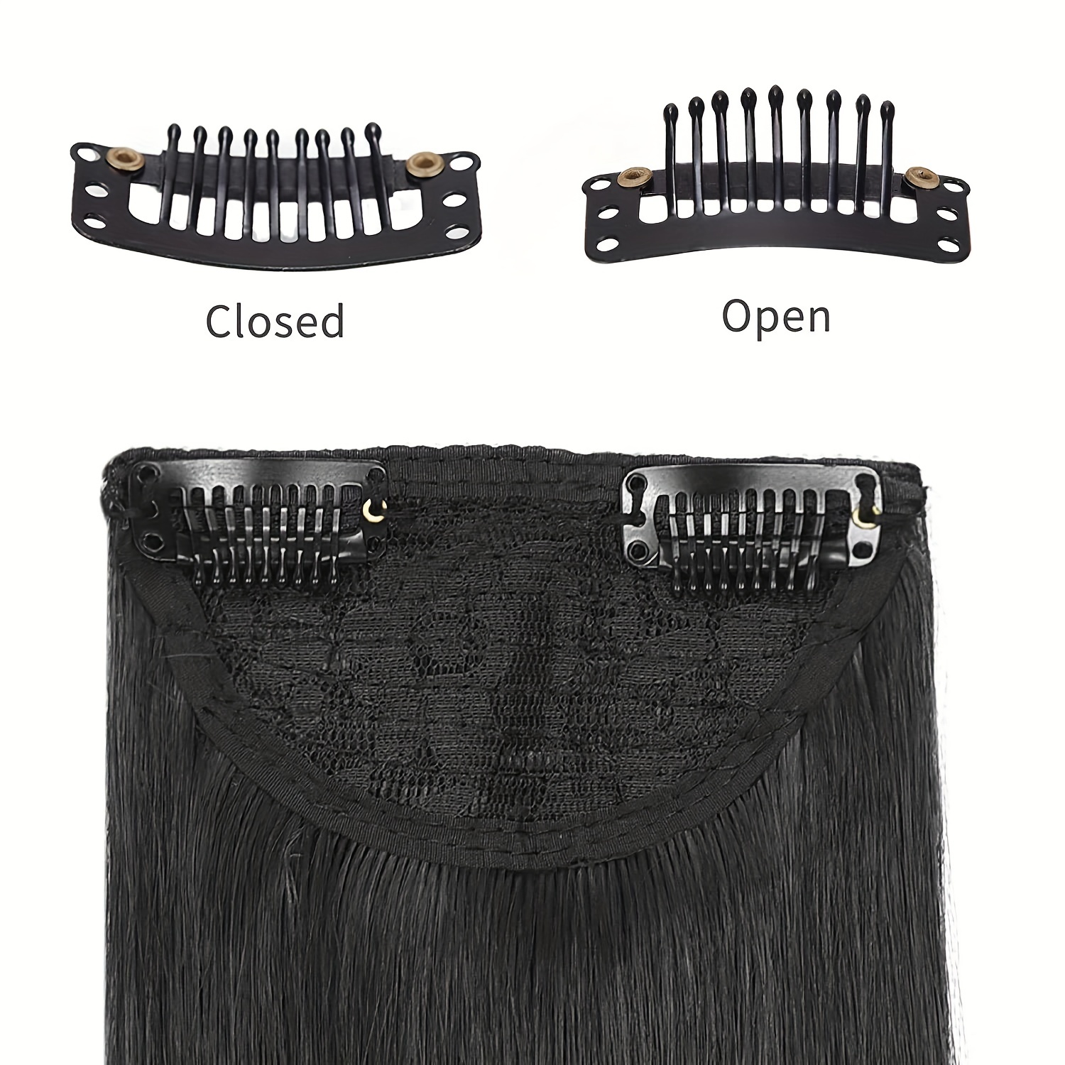 BRAID Thick Long Straight 3PCS Clip In Hair Extensions 50.8cm Pack of 3