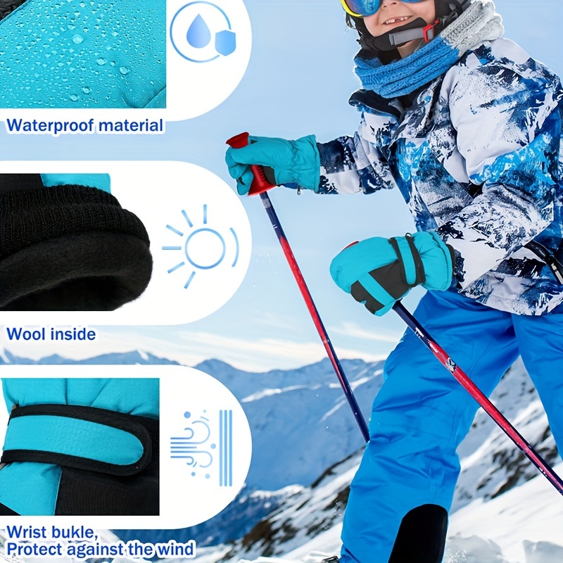 Jwl-winter Gants de ski pour femmes Extérieur Coupe-vent