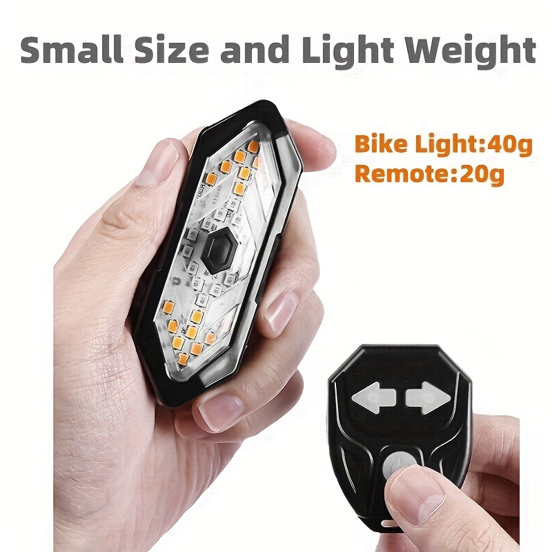 Teguangmei 4PCS Luce Posteriore Bici con Indicatori di Direzione, Luce  Frecce per Bici Divise con Telecomando Senza Fili, USB Ricaricabile Luci  Posteriori Bici, 5 Modalità : : Sport e tempo libero