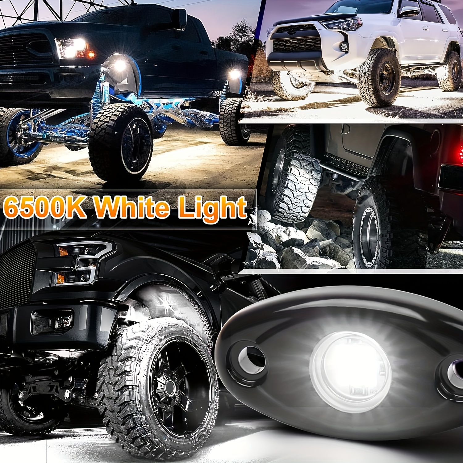 Led Rock Lights 4 Pods Neon Glow Light Car Truck Suv - Temu