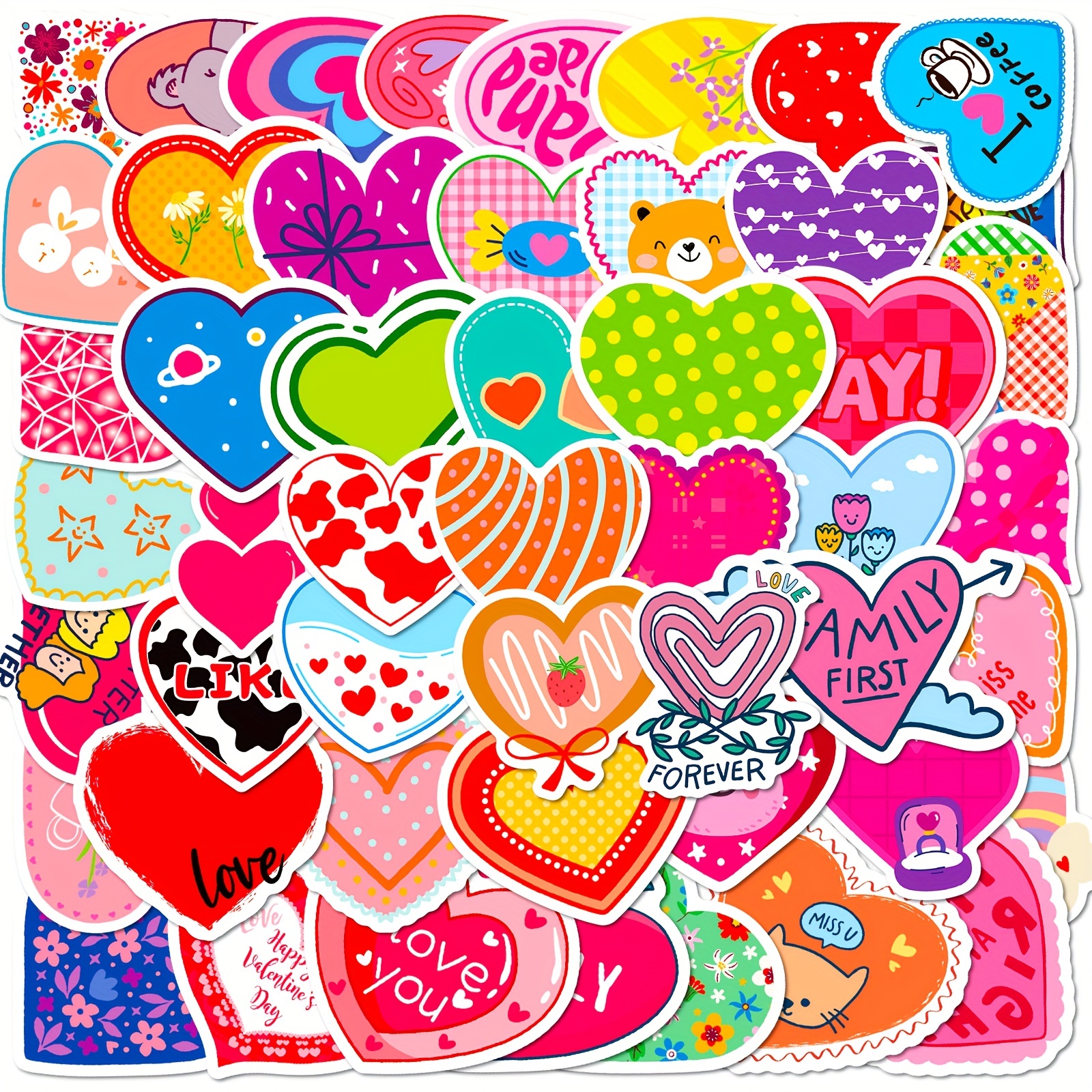  Valentine Stickers for Kids 600pcs Heart Animal