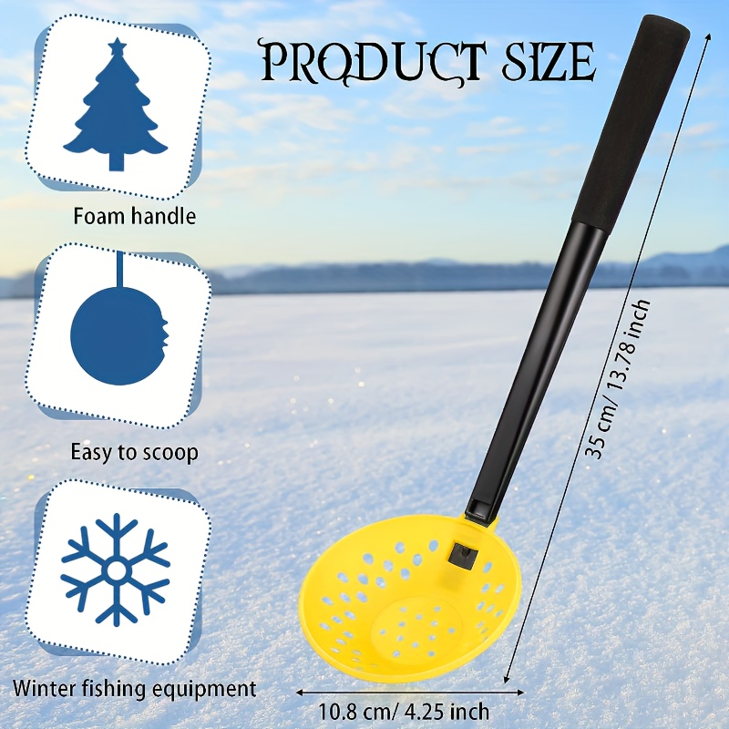 3pcs Plastic Fishing Scooper, Ice Fishing Ladle For Scooping Out, Ice  Fishing Tool, Ice Fishing Strainer, Portable Winter Ice Strainer, Scoop For  Outd