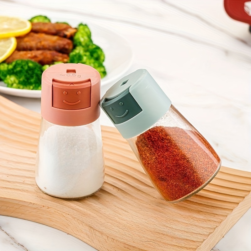  4Pcs Salt and Pepper Shakers Precise Quantitative Push