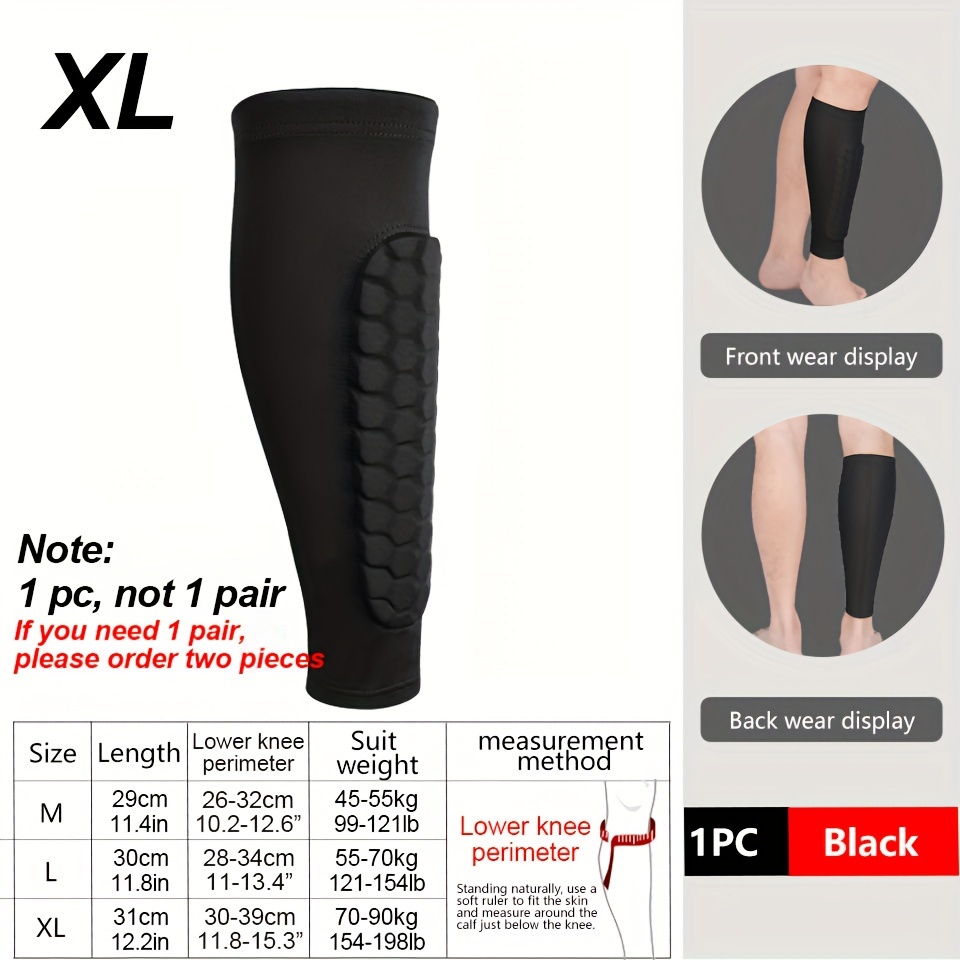 Soccer Shin Pads For Kids Youth Adult, Calf Compression Sleeve With  Honeycomb Pads, Support For Shin Splint Baseball Boxing Kickboxing Mtb,  Lightweigh