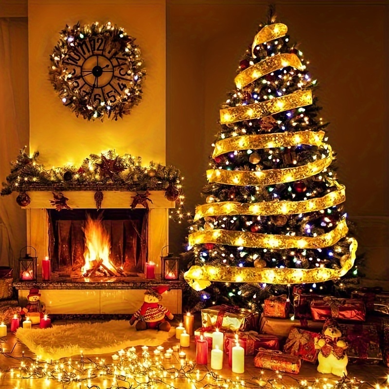 Christmas Ribbon Fairy Lights, Christmas Ribbon Light for Tree