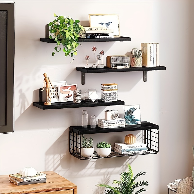 Floating Shelves Wall Mounted Rustic Wood Shelves For - Temu