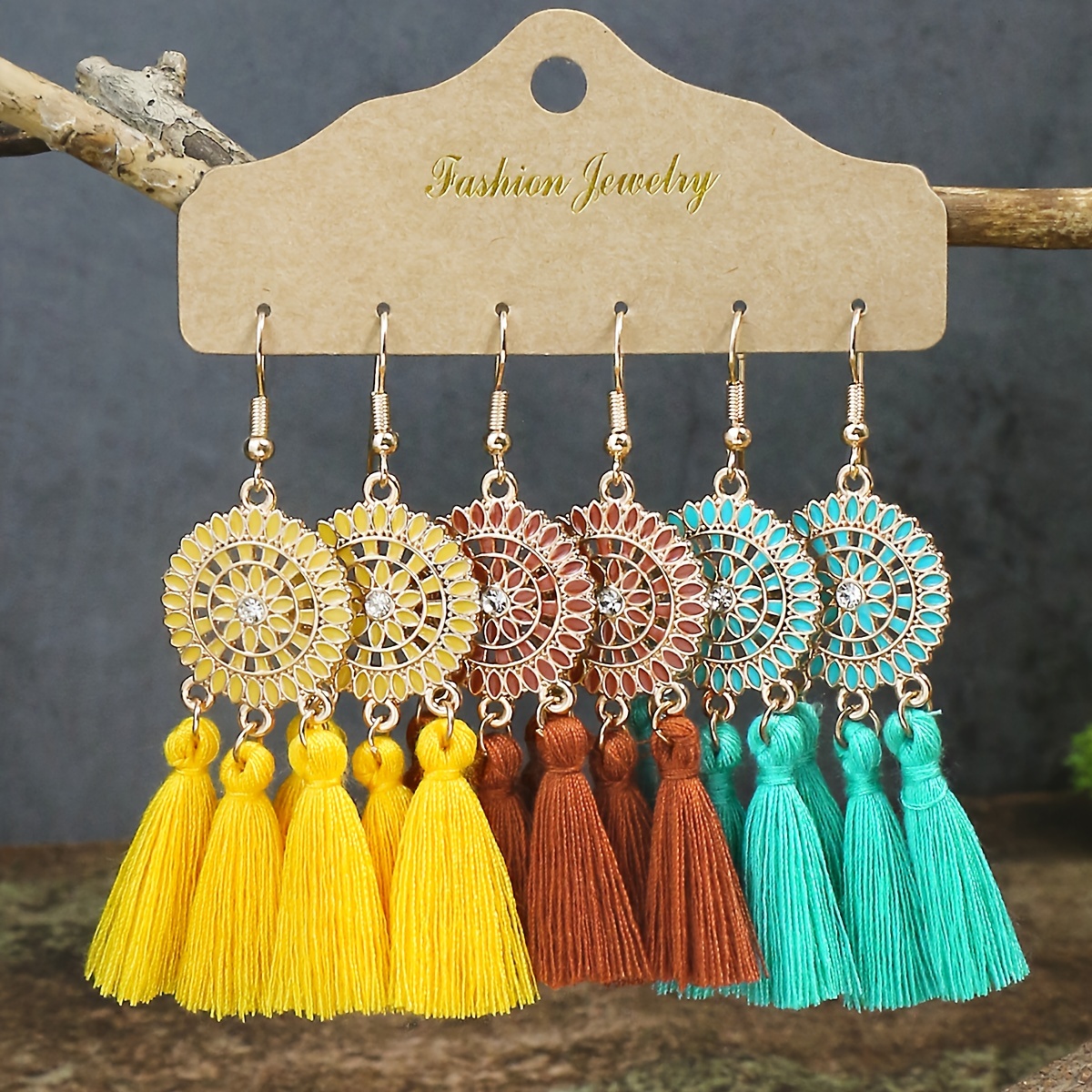 

3pairs/set Boho Dangle Earrings Alloy Earrings Elegant Style Jewelry Trendy Gift For Women