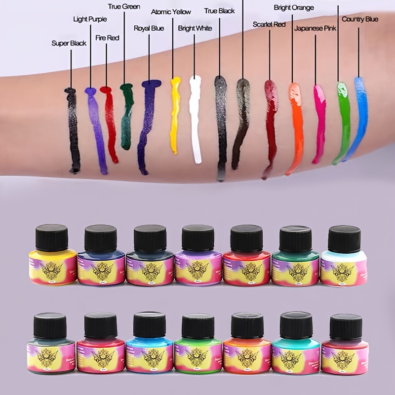 10 Color Tattoo Ink Set Professional Tattoo Pigment Set Long