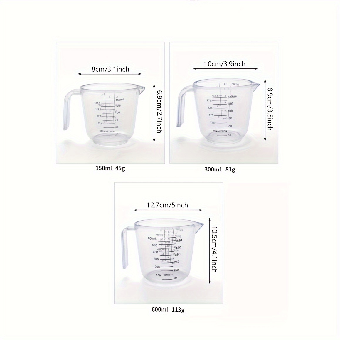 Plastic Measuring Cup Bpa Free Measuring Cup With Spout And - Temu