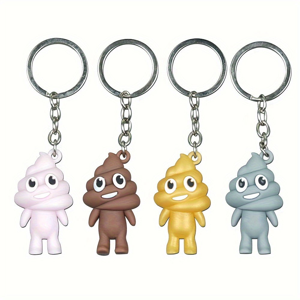 Cute Creative Dog's Head Poop Keychain Personality Key Ring Fun Gift Car  Bags Pendant Keyrings Toy - AliExpress