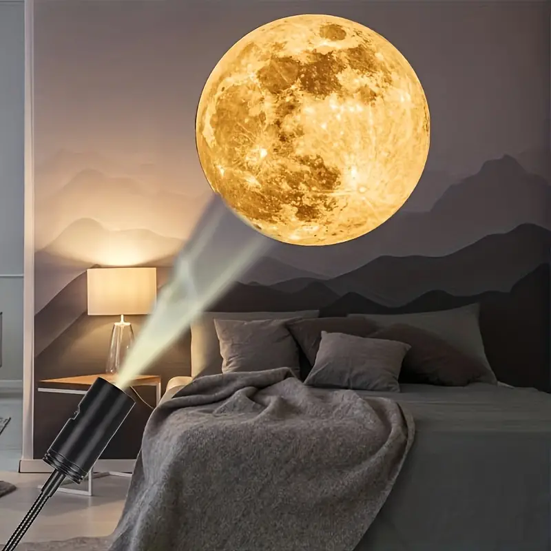 Projecteur De Terre De Lune Veilleuse, Lampe LED De Projection De