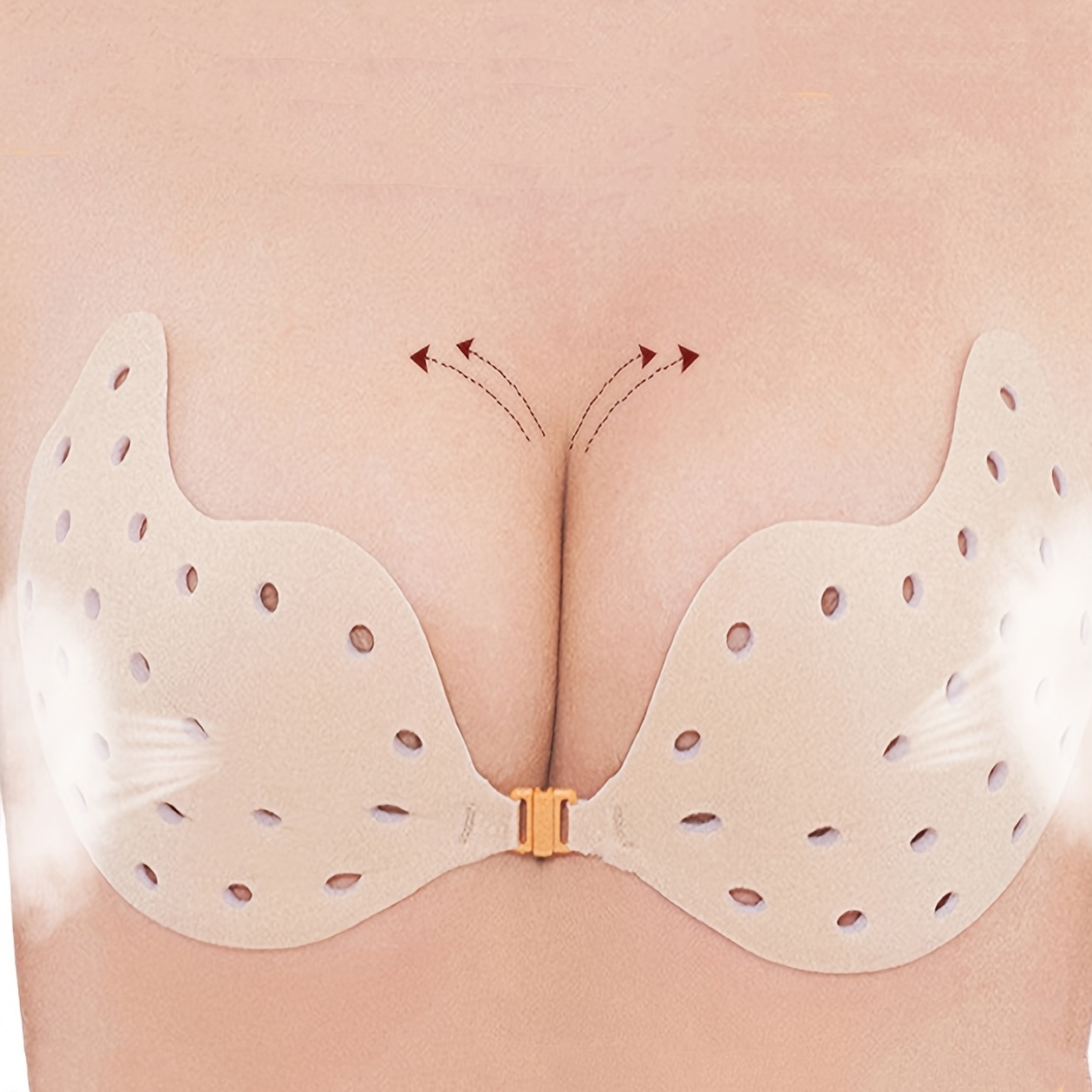 1pc Silicone Self-adhesive Medical Breathable Bra Push Up Pads, Strapless &  Weddding & Small Chest Enhancer