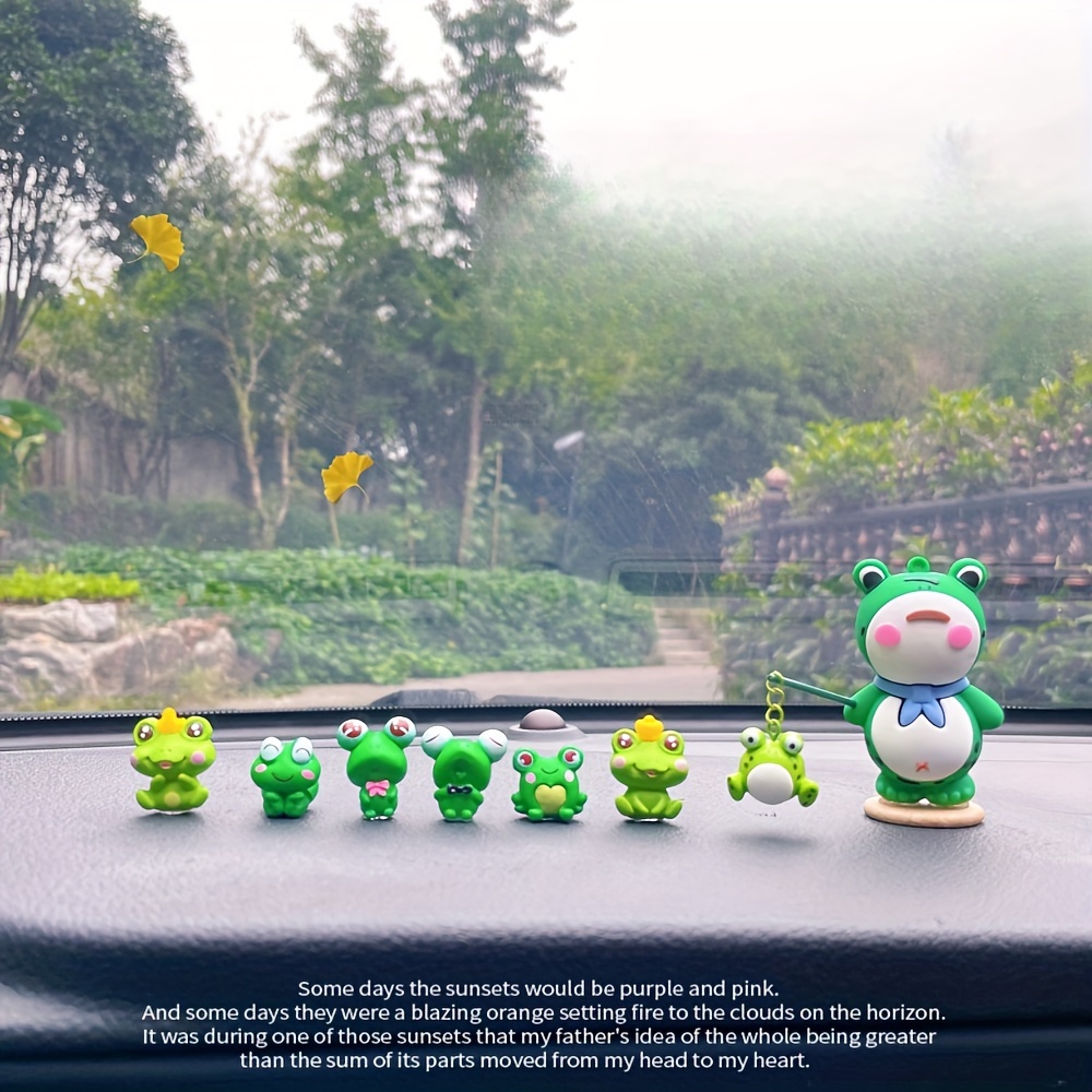 Cute Frog Car Ornaments Car Dashboard Decoration Car - Temu