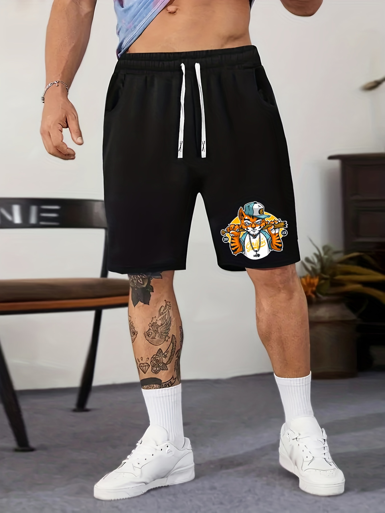 YANGSMEN Pantaloncini Estivi A Tinta Unita con Stampa di Tendenza Nuovi Pantaloncini da Uomo E Donna Estate Comodi E Freschi Pantaloncini da Spiaggia Pantaloncini Hip Hop Adolescenti-Color-1|S