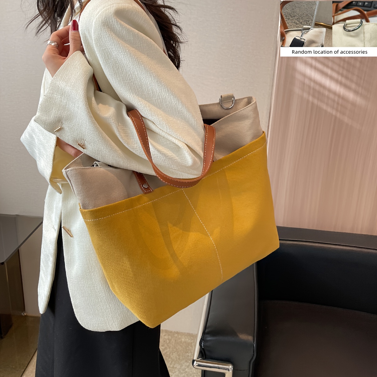 Large tote bags outlet with pockets