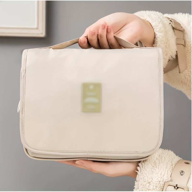 Waterproof Travel Cosmetic Bag with Compartments and Hooks