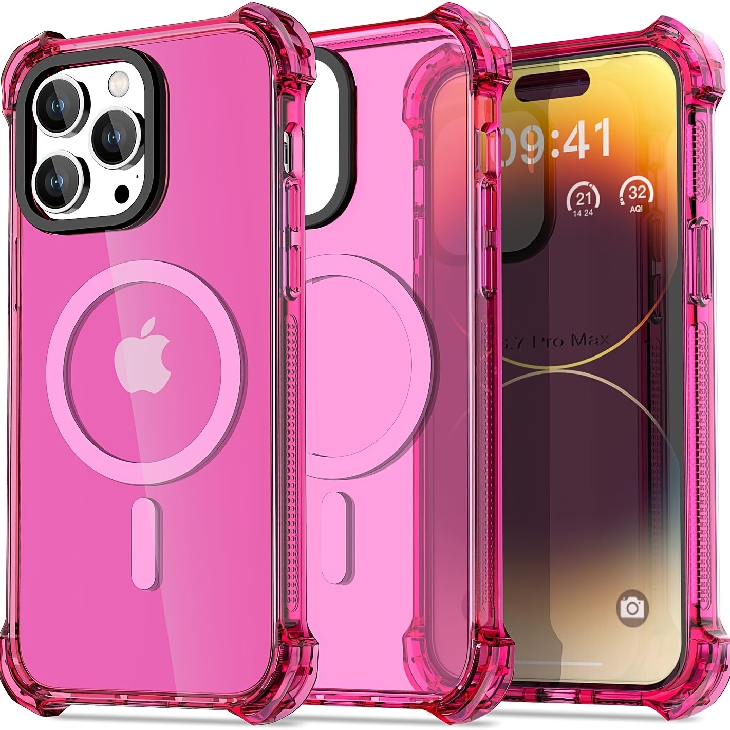  Compatible with iPhone 12 Case,Cute Loving Heart Clear Case,  Soft TPU Shockproof Phone Cover for Women Girls - Pink : Cell Phones &  Accessories