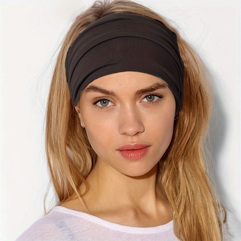 Soild Color Headbands Elastic Non Slip Hair Bands Yoga - Temu