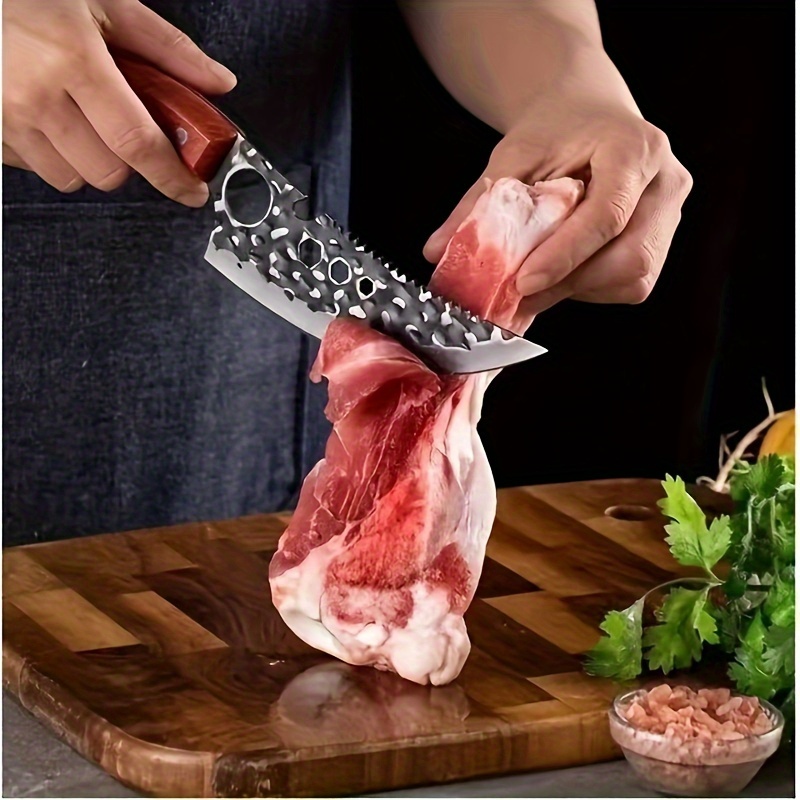 Barbecue Knife Cleaver Hand Meat Hand Grilled Cooked Food Outdoor Portable  Meat Knife - Temu