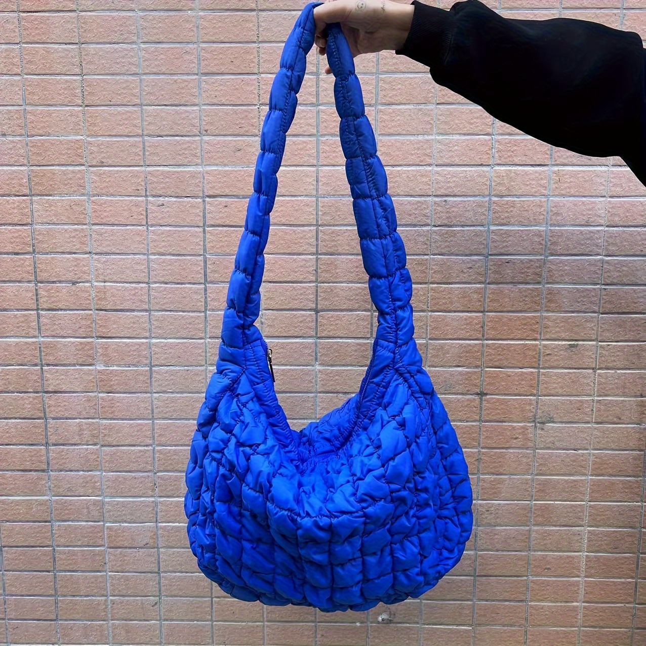 trendy quilted bag large capacity shoulder bag perfect