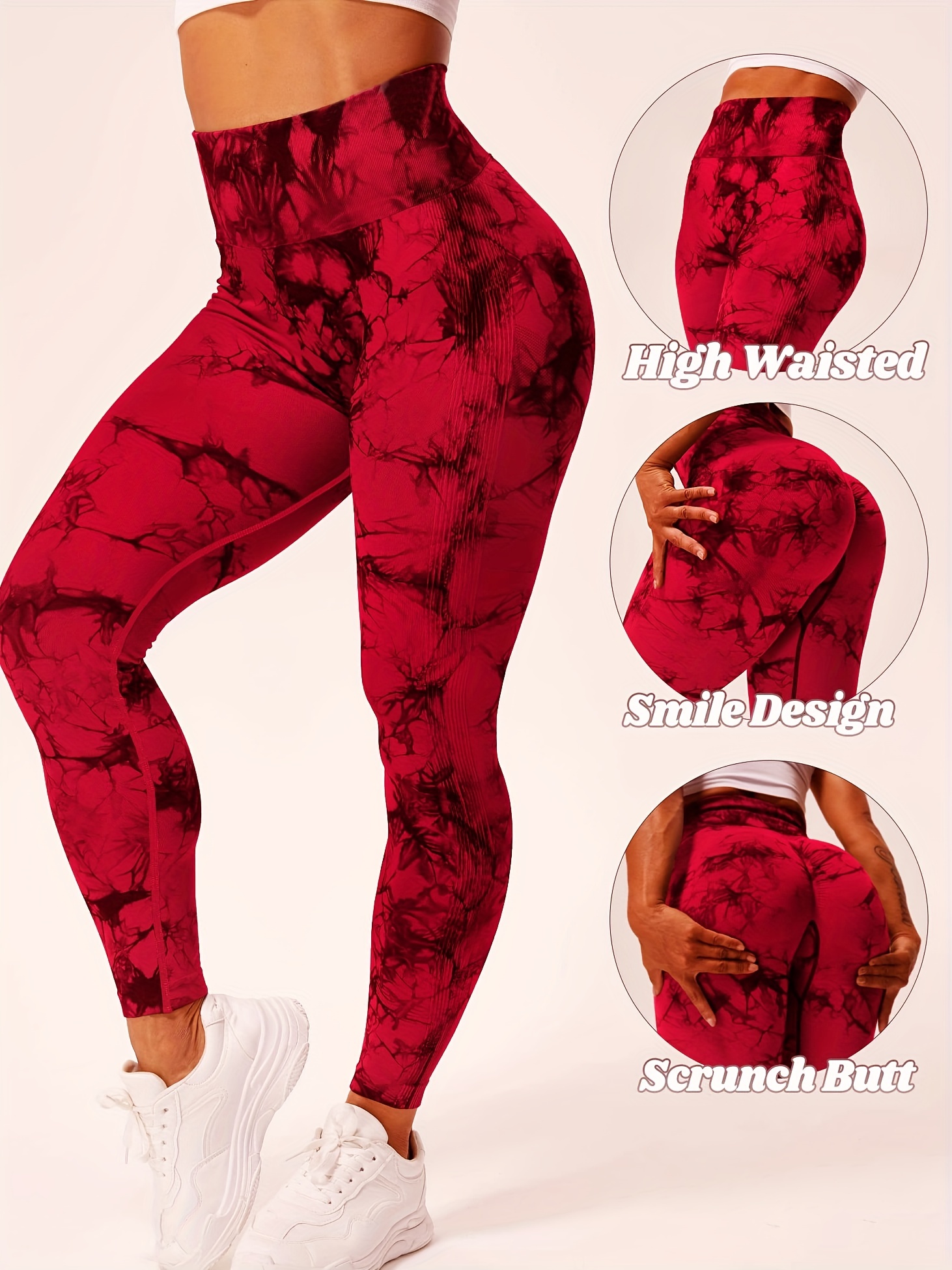 Yoga Trendy Tie Dye Yoga Leggings M-shaped Seam Booty Sculpt Wide Waistband  Sports Leggings With Side Pocket for Sale New Zealand, New Collection  Online