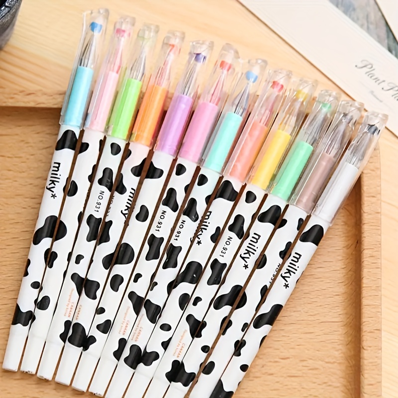 Colorful Cute Pen Milky Cow Pens Extra fine Ballpoint Pen - Temu