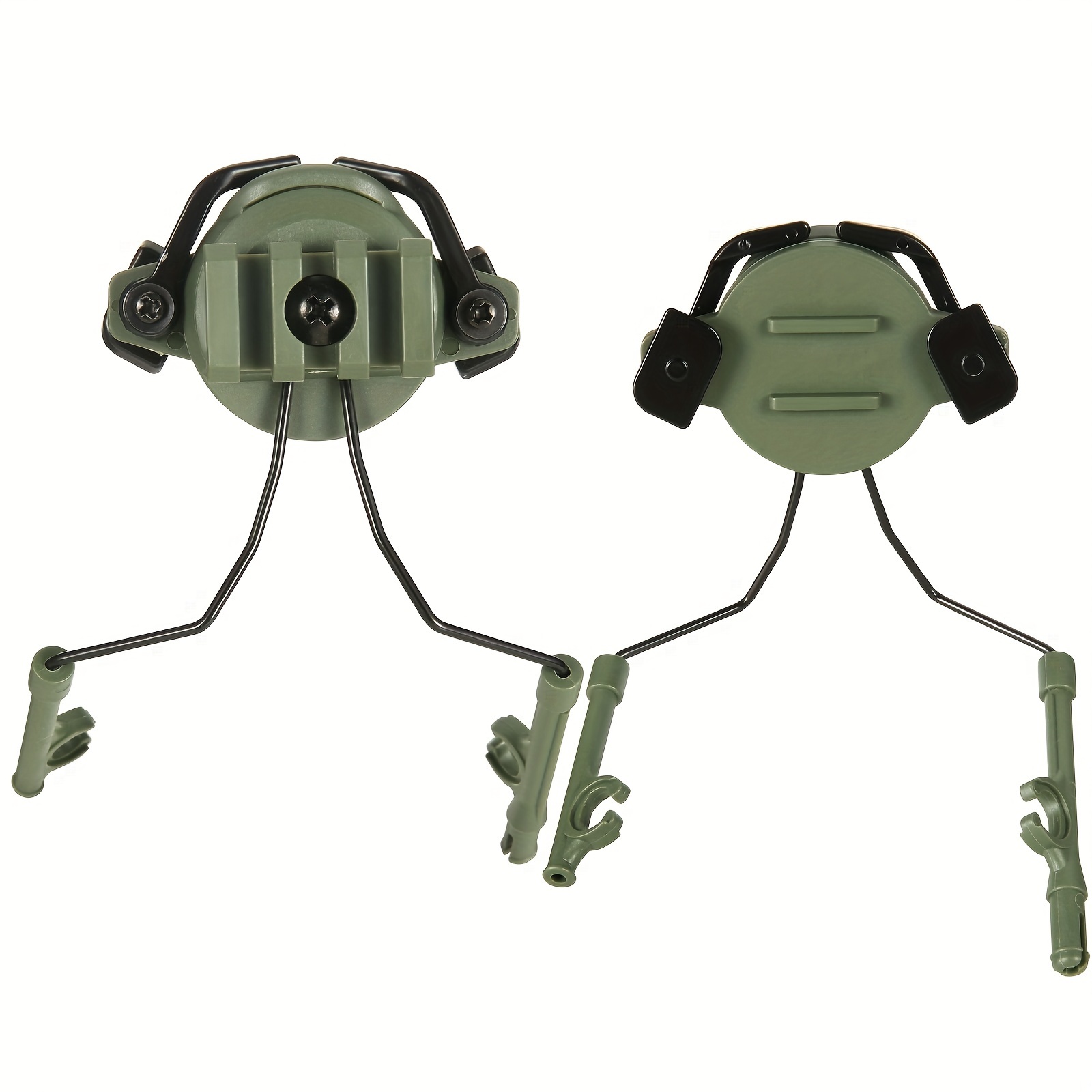 タクティカルヘッドセット ヘルメットレイルアダプター付き ブラック