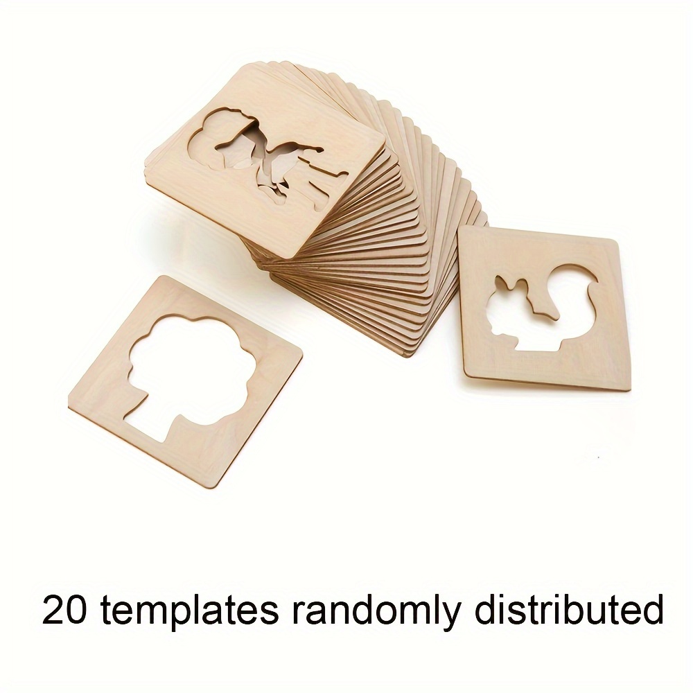 Wooden Diy Drawing Template Templates Children's Drawing - Temu