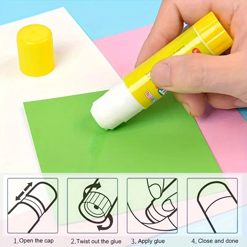 Baoke Strength Glue Sticks, Washable, 9/15/21/36 Grams, Adhesive Paper Scrapbook  Glue For School Office Home Art Supplies Crafts - Temu