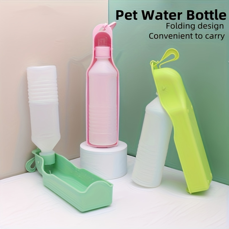 Distributeur de voyage portable pour bouteille d'eau pour animaux de  compagnie Chien/Chat Silicone-20Oz Vert