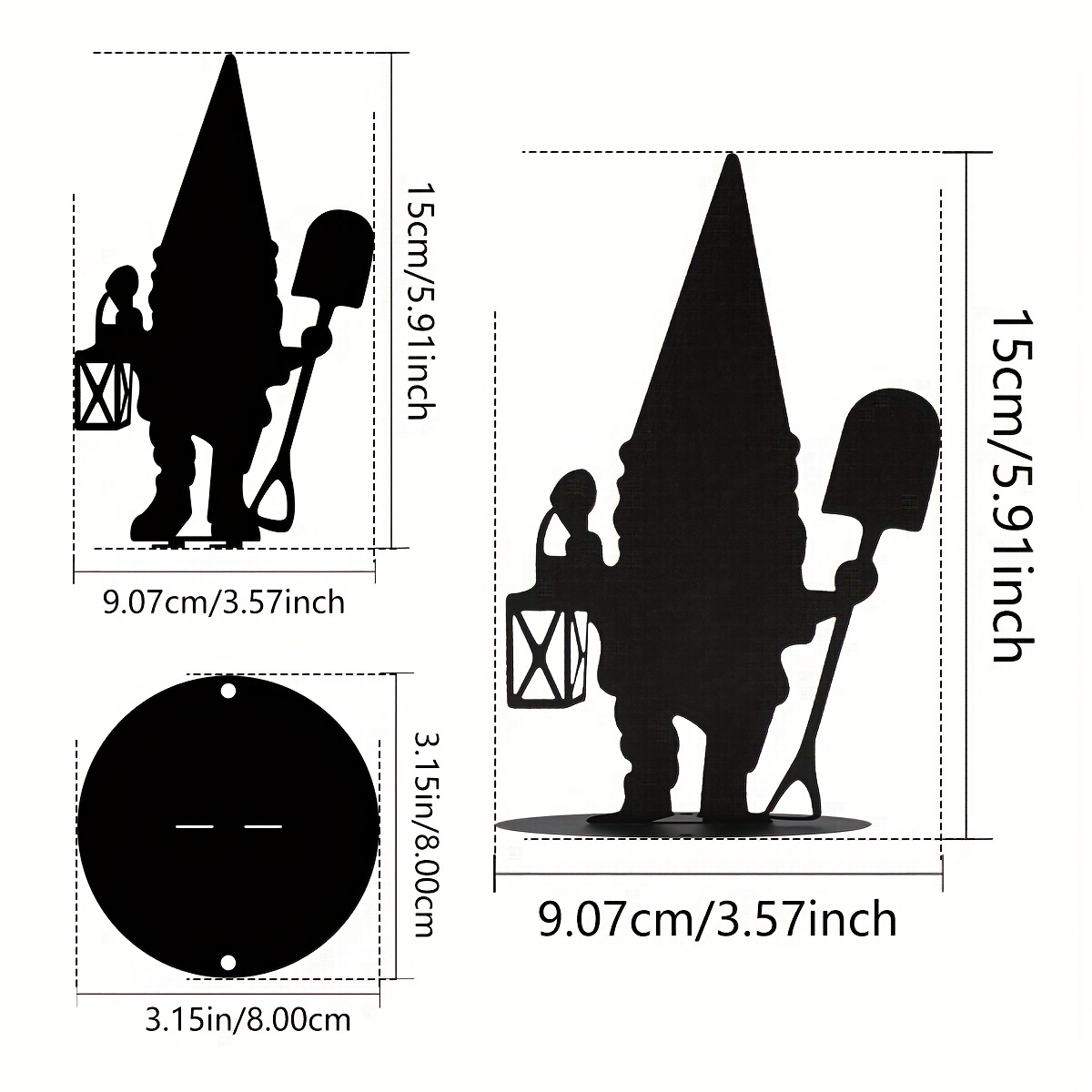 Metal Gnome Thermometer Indoor Outdoor Wall Art Decor Plaque - Temu