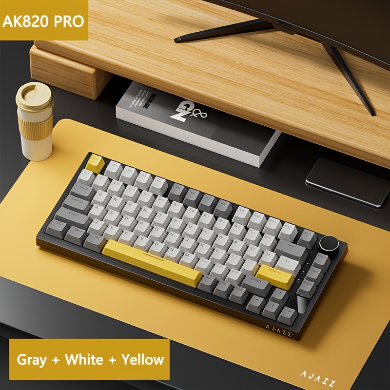 How To Paste On A Mac Keyboardajazz Ak820 Pro Mechanical Keyboard - Rgb,  Hot Swap, Multifunctional Knob