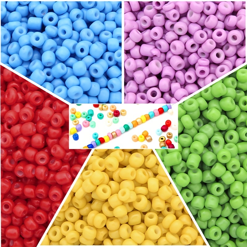 Colorful Gradient Color Tube Glass Beads Loose Spacer Seed - Temu