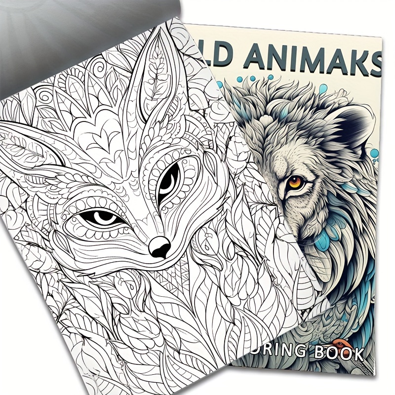 1pc Thickened 25 Pages Grassland Animal Theme Coloring Book, Adult Soothing  Stress Filling Book, Halloween Christmas Holiday Party Gift