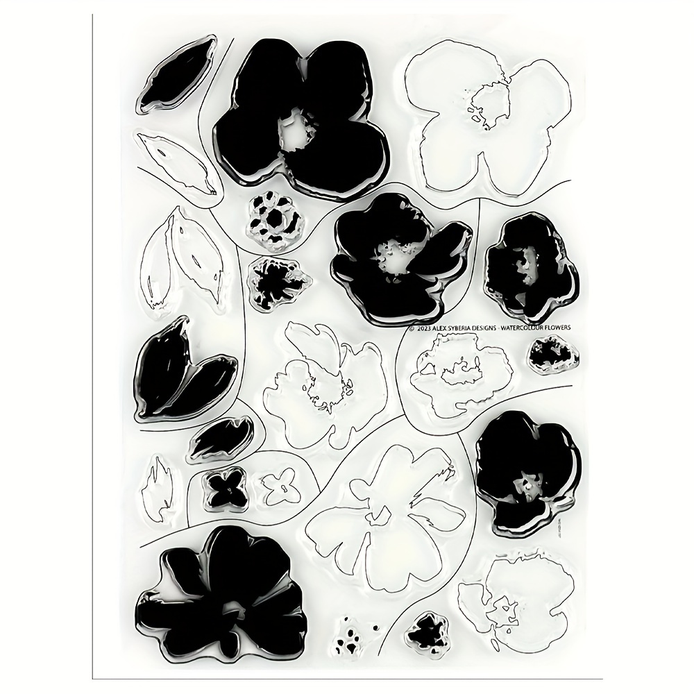 2023 New Flower Stamps Scrapbook Decoration Template Diy - Temu