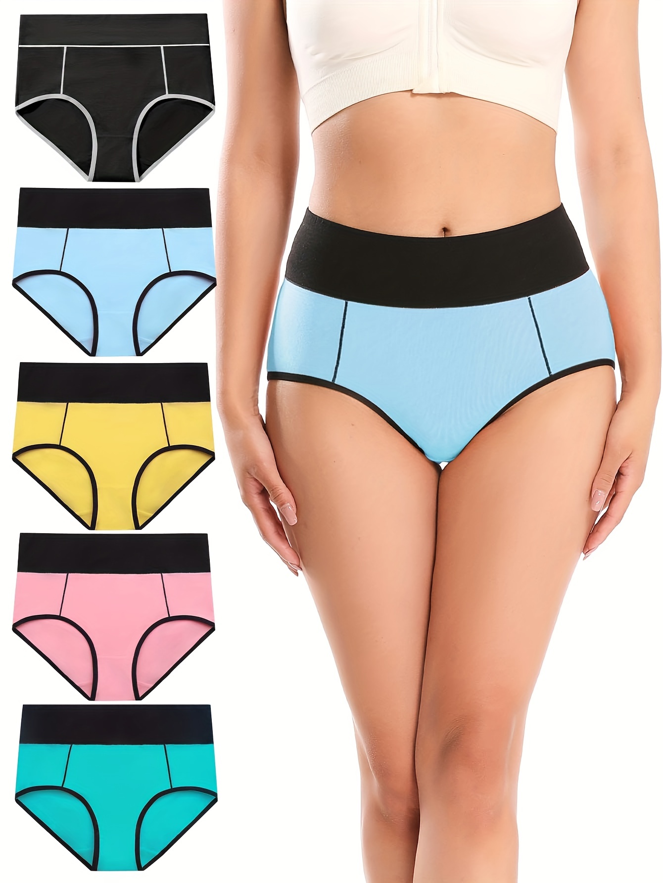 High Waist Briefs Comfy Breathable Stretchy Intimates - Temu United Arab  Emirates