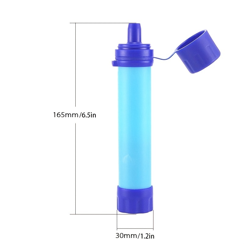 2Pcs Water Filter Straw Portable Water Filtration Purifier Outdoor  Emergency Use