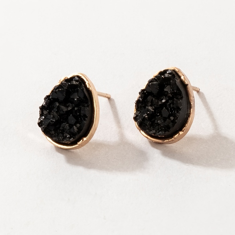 water drop shape stud earrings simple ear jewelry decoration for women girls daily wear 2