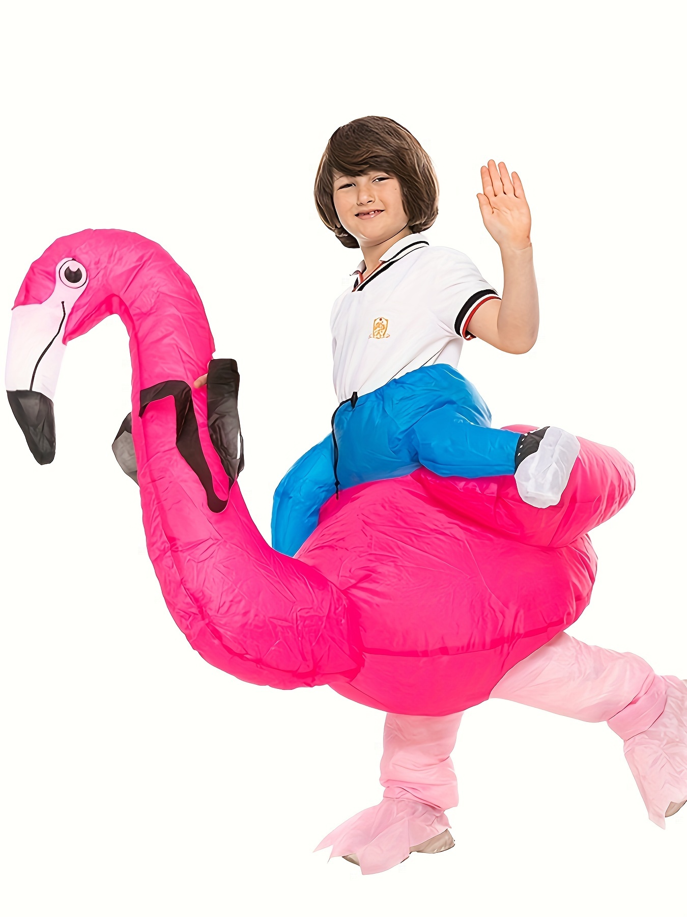 Toddler Faux Fur Flamingo Ride-Along Costume 