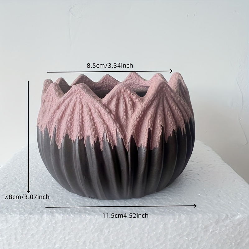 Ceramic Flower Pot, Purple Sand Flower Pot Ceramic Creative Succulent Small  Flower Pot, Bonsai Flower Pot Micro Landscape Stream Glaze - Temu