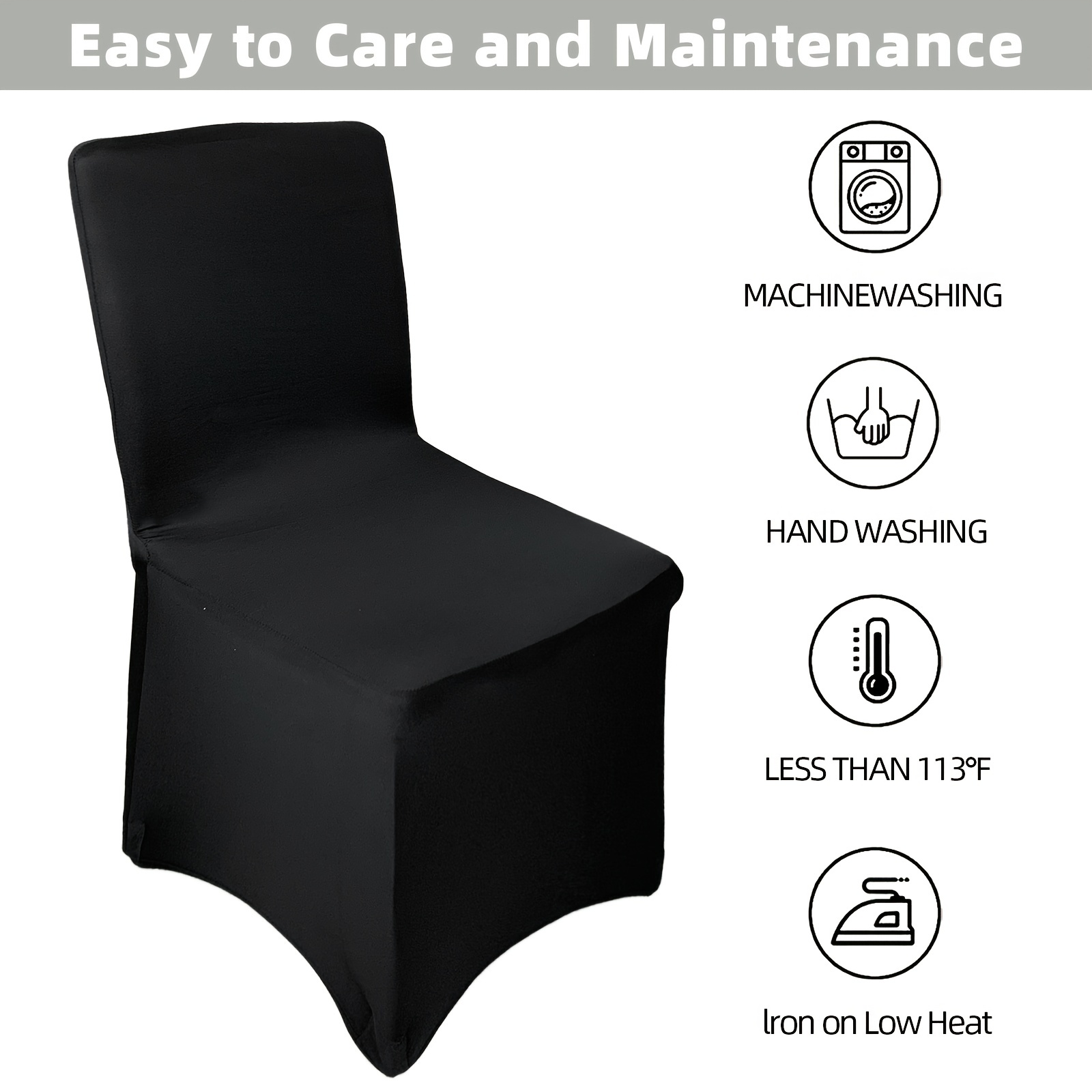Washable Spandex Chair Slipcover Elastic Chair Cover Kitchen - Temu