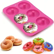2 Piezas, Moldes De Silicona Para Donas, Moldes Para Donas De 6 Cavidades, Molde Para Hornear Bagels De Silicona LFGB De Grado Alimenticio, Antiadherente, Apto Para Lavavajillas, Resistente Al Calor Y Apto Para Microondas detalles 1