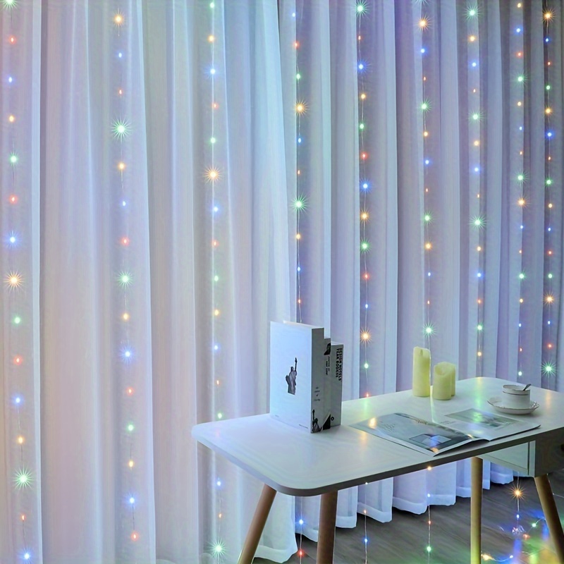 LED Fairy Curtain Lights,Remote Control Hanging Lights,Bedroom Party W —  CHIMIYA