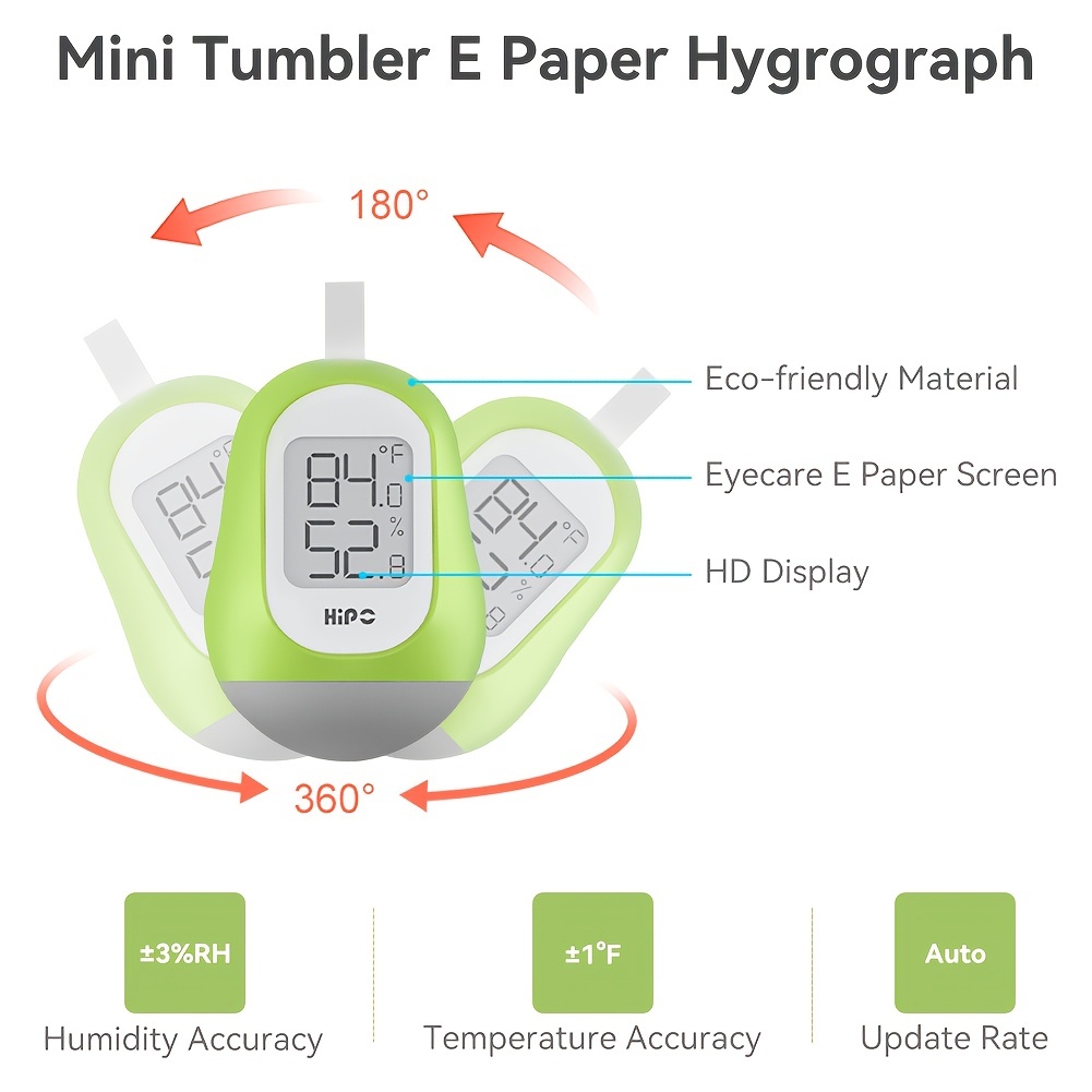 Mini Hygrometer Thermometer Meter With Probe, Digital Lcd Monitor With  Fahrenheit For Reptile Incubator Brooders, Garden, Greenhouse, Cellar,  Fridge, Mason Jar,humidor, Guitar Case - Temu