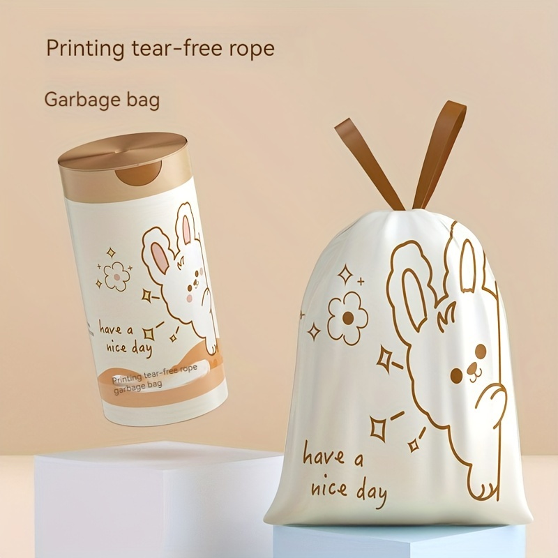 Thickened Tear-free Drawstring Garbage Bag, Disposable Garbage Bag