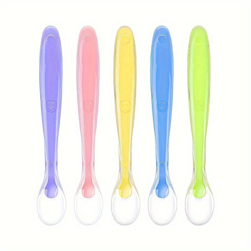 First Stage Silicone Self Feeding Training Spoons, Toddler's Self