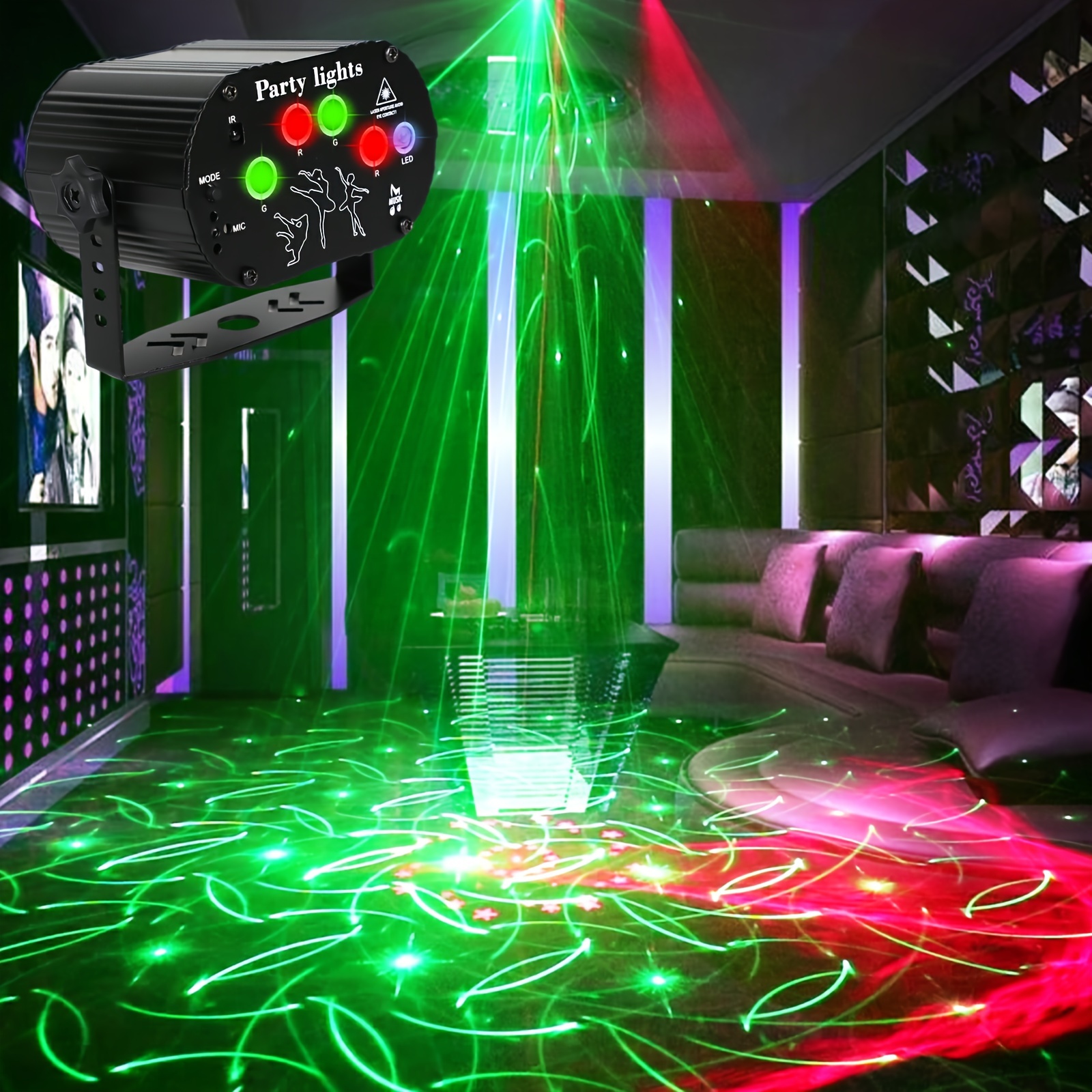 Jeu de Lumière - Projecteur Laser sur Scène Multicolore avec