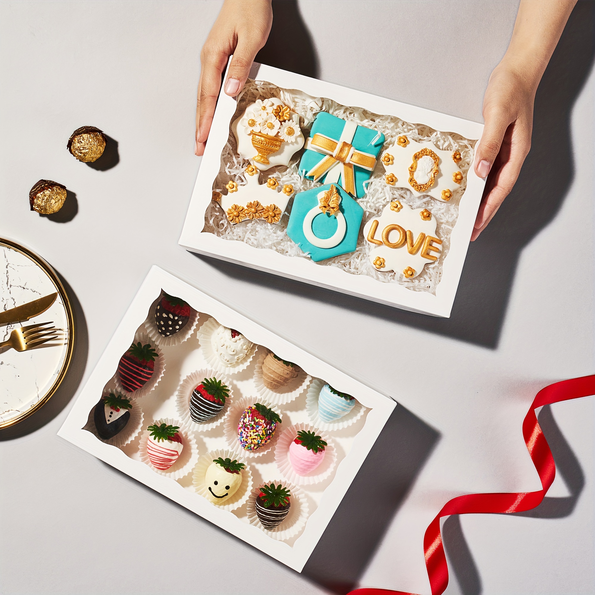 Bakery Boxes With Window Chocolate Covered Strawberries - Temu