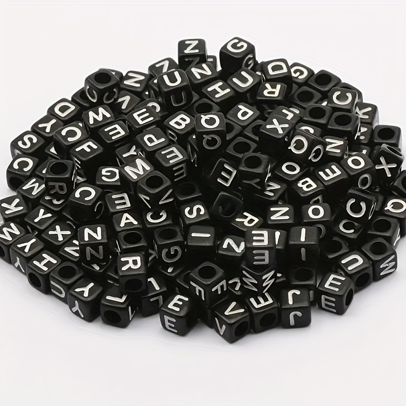 100 200 300pcs Mixed Letter Pattern Acrylic Beads for DIY